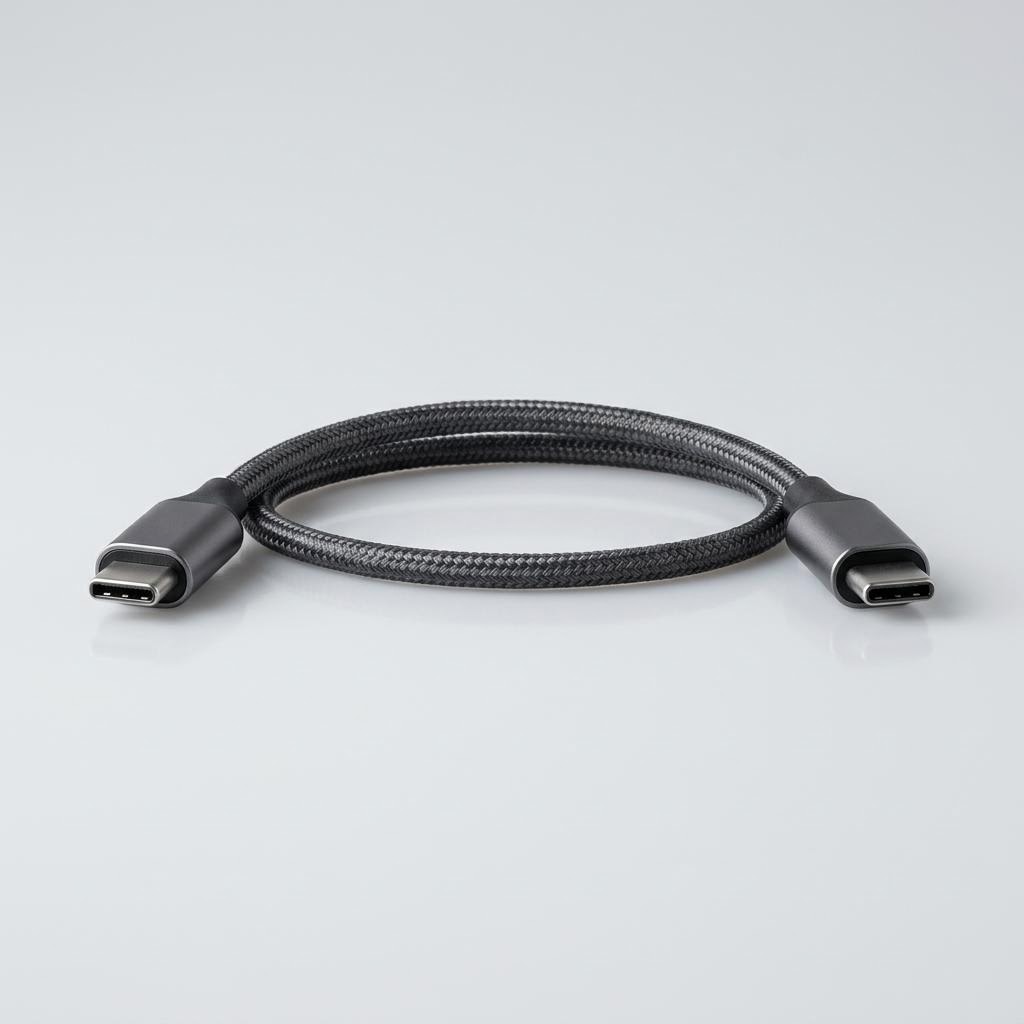 ttec AlumiCable USB-C - USB-C 30 cm 60W Hızlı Şarj Kablosu Uzay Grisi