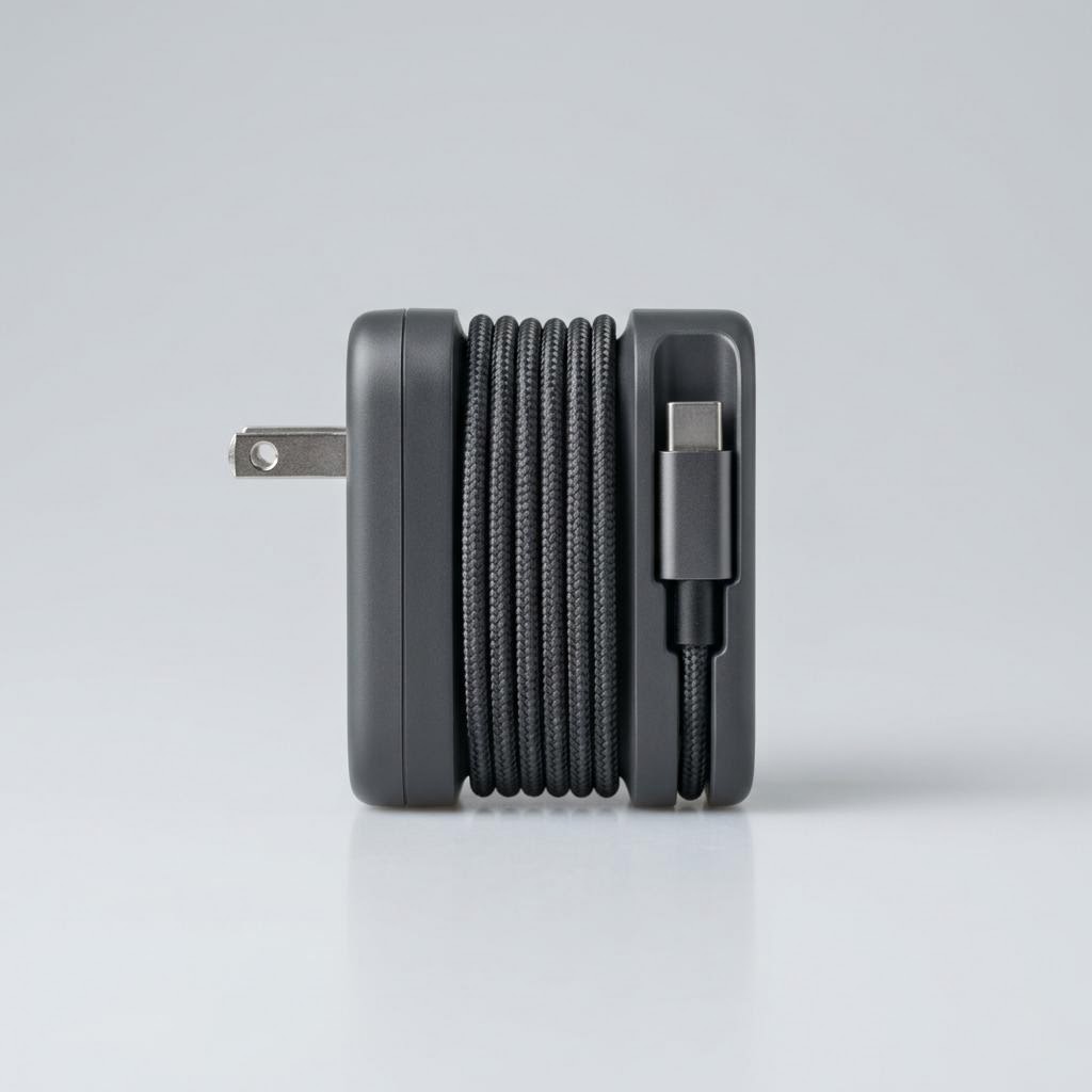 ttec SmartCharger GaN 65W PD Şarj Aleti + Dahili 70 cm USB-C Kablo