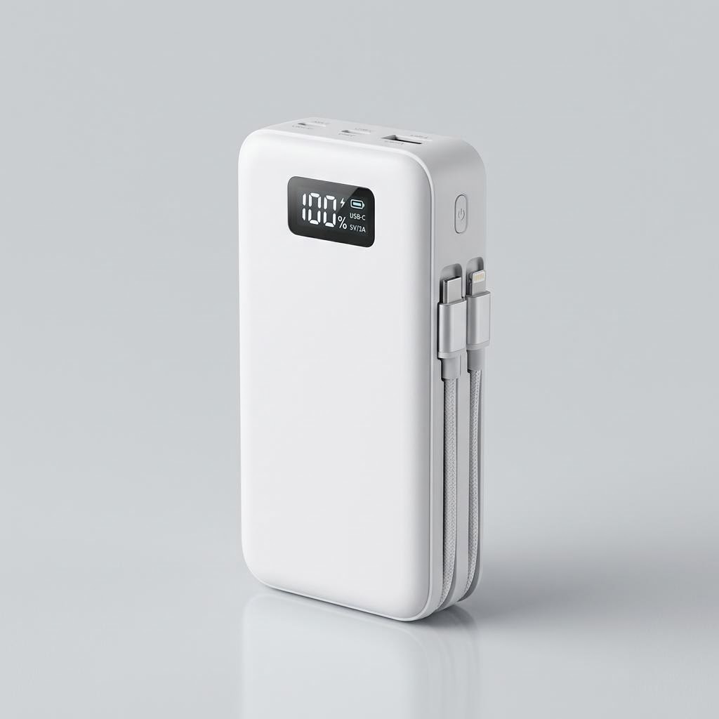 ttec PowerSlim Trio LCD 20.000 mAh PD 22,5W Dahili Kablolu Powerbank