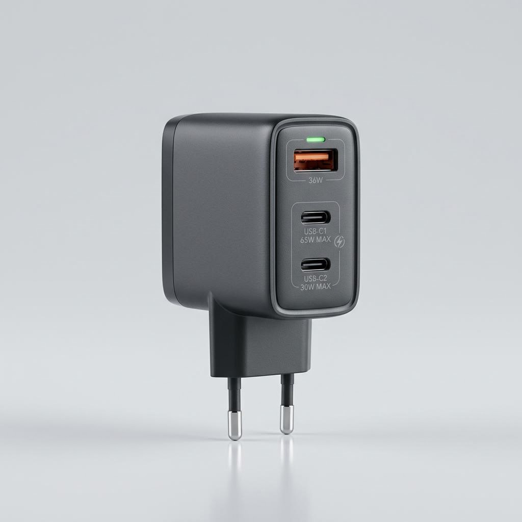 ttec SmartCharger Trio GaN 120W PD Seyahat Hızlı Şarj Aleti 2 USB-C + USB-A